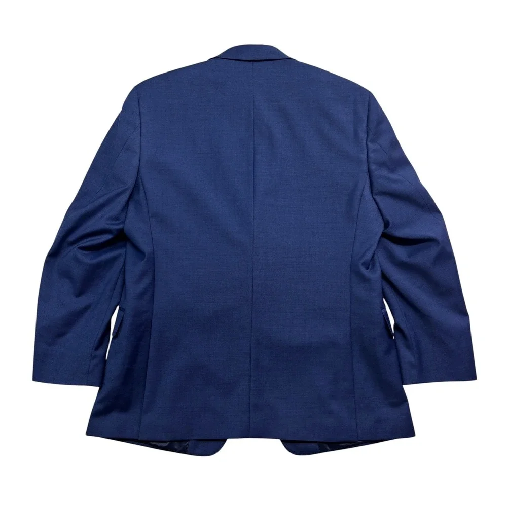 Tommy Hilfiger 42S 40x29 Navy Blue 2pc Pant Suit Stretch Wool Flat Front Mens